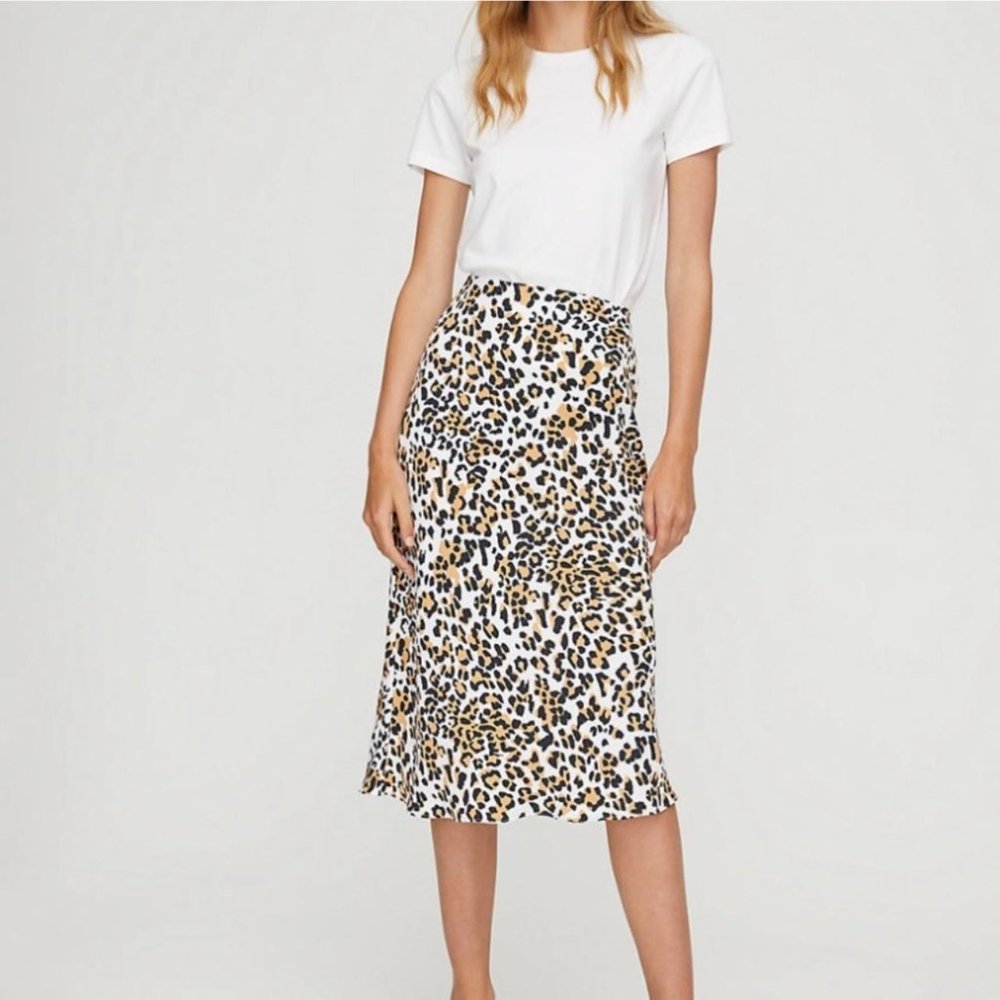 Babaton Leopard Print Skirt